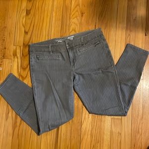 THE LIMITED Gray Pinstripe Skinny Jean